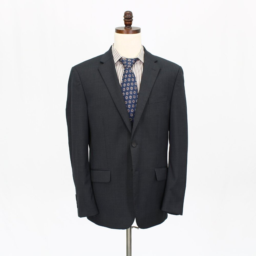 Jos. A. Bank 44R Gray Solid 2-Button Sport Coat Blazer Jacket G378